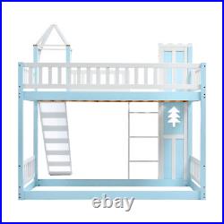 Slide 3FT Castle Bunk Bed Loft Bed 90x190 Pine Wooden Bed Frame Kids Single Bed