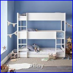 Snowdon White Wooden Bunk Bed with 4 Mattress Options