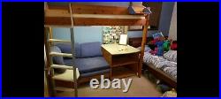 Stompa Casa High Sleeper Bunk Bed With Desk and pull out bed below
