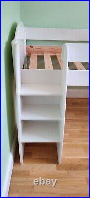 Stompa mid sleeper bed, white, bunk bed