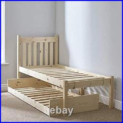 Strictly Beds and Bunks Amelia Pine Bed Frame with Pull-out Trundle Single