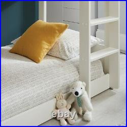 Sweden Solid Wood White Triple Sleeper Three Tier Bunk Bed 3ft Single Mattress