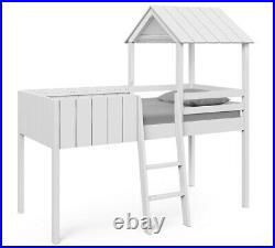 Treehouse 3FT Single House Bed Kids Mid-Sleeper Wooden Canopy Bunk Bed New Frame