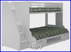 Wooden Bunk Bedwooden Bed, Trio Bunk Beds With Storage