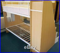 Trio Bunk Bed With Storage Staircase 3ft Single 4ft Small Double Beds New