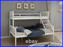 Triple 3 Sleeper Single Double Solid Pine Bunk Bed Frame Beds for Child Adult UK