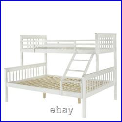 Triple 3 Sleeper Single Double Solid Pine Bunk Bed Frame Beds for Child Adult UK