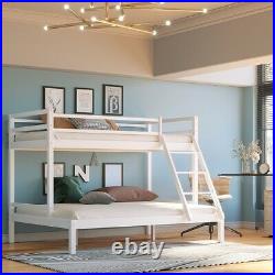 Triple Bunk Bed 3FT Single 4.6FT Double Solid Pine Wood Triple Sleeper Beds NEW