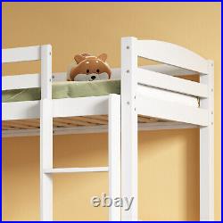 Triple Bunk Bed 3FT Single High Sleeper Kids Wooden Bed Frame Bedroom Furniture