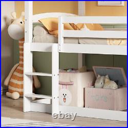 Triple Bunk Bed 3FT Single High Sleeper Kids Wooden Bed Frame Bedroom Furniture