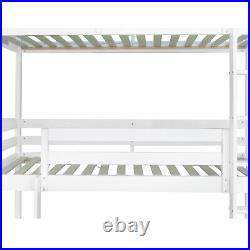 Triple Bunk Bed 3FT Single High Sleeper Kids Wooden Bed Frame Bedroom Furniture