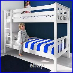 Triple Bunk Bed Double Beds With Stairs For Kids Children Pine Wooden Bed Frame