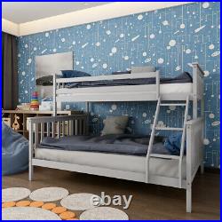 Triple Bunk Bed Frame 3ft & 4ft Pine Single Double Sleeper Children Kids Beds