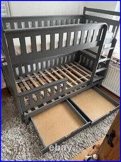 Triple Bunk Bed With Drawers incl Mattress x3