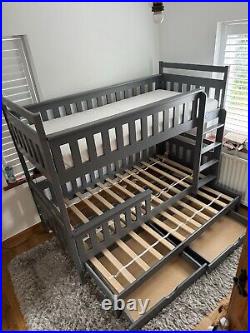 Triple Bunk Bed With Drawers incl Mattress x3