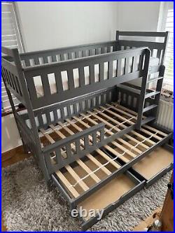 Triple Bunk Bed With Drawers incl Mattress x3