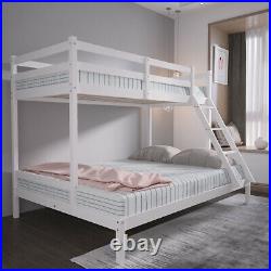 Triple Bunk Bed Wooden Frame Double Bed & Single Bed Child Bedroom Furniture UK