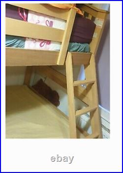Triple Bunk Bed Wooden Pine with only double bed size Mattress
