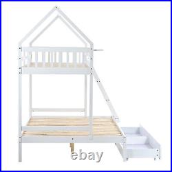 Triple Bunk Beds 3ft Single 4ft6 Double Bed Kids High Sleeper Wooden Bed Frame