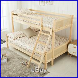 Triple Pinewood Bunk Bed Kids Children Wooden Finished Bedroom Furniture