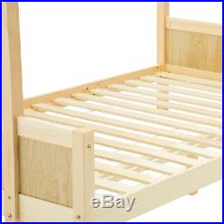 Triple Pinewood Bunk Bed Kids Children Wooden Finished Bedroom Furniture
