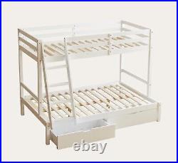 Triple Sleep Bunk Bed with Storage Drawers 3ft and 4ft Adult bed Kids bed