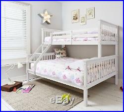 Triple Sleeper Bed, Bunk Bed, Double Bed in White Hanna Kids