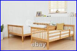 Triple Sleeper BunkBed in white or oak colour for children adult wooden frame