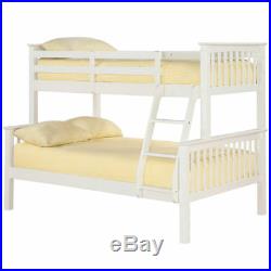 Triple Sleeper Bunk Bed Frame Single Small Double 3ft 4ft White Navy