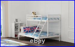 Triple Sleeper Bunk Bed Frame Solid Wood Pine Slatted Bedstead Bedroom Furniture