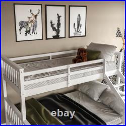 Triple Sleeper Bunk Bed Solid Pine Single Double Kids Children Detachable Bed