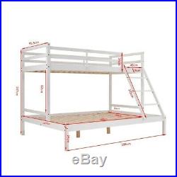 Triple Sleeper Solid Pine Wood Bunk Bed Frame 3ft/4ft6 Bedstead for Kid Adult UK