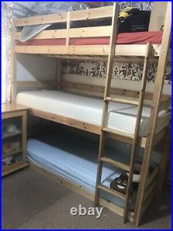 Triple bunk beds used
