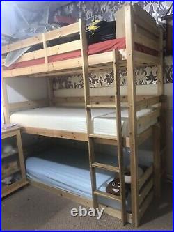 Triple bunk beds used