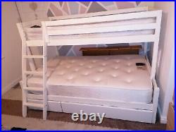 Triple bunk beds with mattress