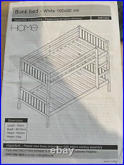 Two single slatted wooden beds / Detachable Bunk Bed, frame only