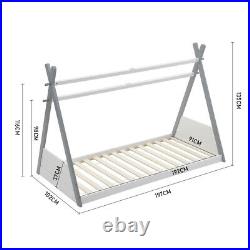 UK Pine Wooden Sleeper 1 Person Kids Tree House Bed Frame Children Slat Bunk Bed