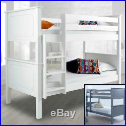 Vancouver Wood Traditional Bunk Bed 3ft Single 4 Mattress and 2 Colour Options