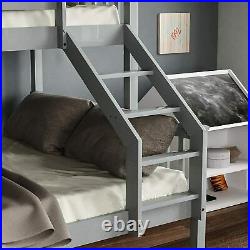 Vida Designs Milan Triple Bunk Bed, Three Sleeper, Solid Pine Wood Frame, Kids C