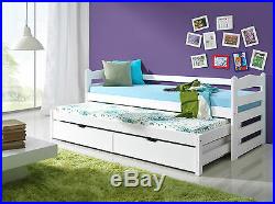 WHITE -CHARLIE bunk bed WOODEN CAPTAINS BED WITH MATTRESSES AND STORAGE sale