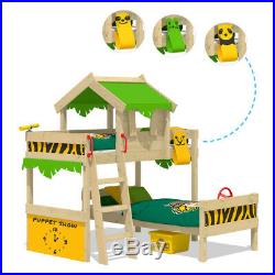 WICKEY CrAzY Jungle doublebed Children's bunk bed Adventure with ladder and roof