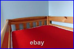 WOODEN BUNK BEDS with mattresses. Shorty length