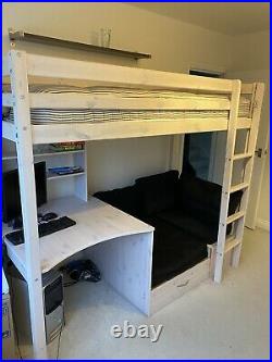Wayfair High Sleeper Bunk Bed With Sofa Bed And Desk Plus Mattress