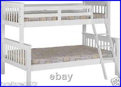White 3FT / 4FT Triple Sleeper Bunk Bed L204cm x D152cm x H151cm NADINE