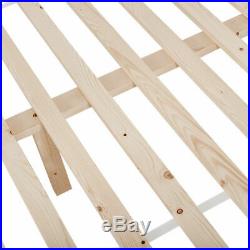 White Solid Pine Wood Bunk Bed Frame Triple Sleeper 3FT & 4FT6 Slatted Bedstead