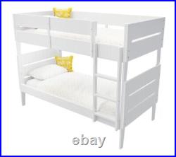 White Wooden Detachable Bunk Bed Detachable bunks with generous space beneath
