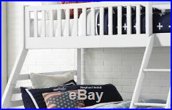 White Wooden Triple Bunk Bed With Drawers 3ft & Double Beds Solid Wood