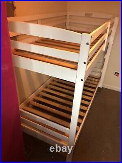 White bunk beds from Argos with 1 mattress