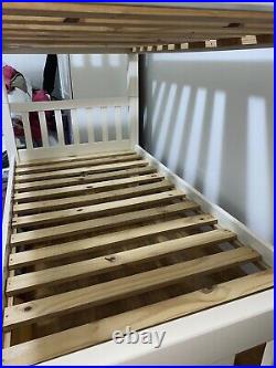 White wood bunk beds