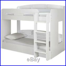 Wooden Bunk Bed Built in Shelves white used no matteres